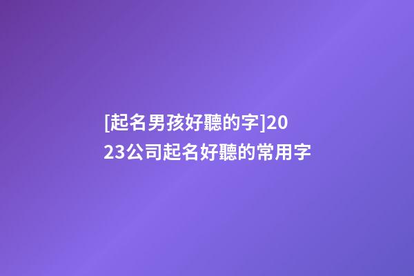 [起名男孩好聽的字]2023公司起名好聽的常用字-第1張-公司起名-玄機(jī)派